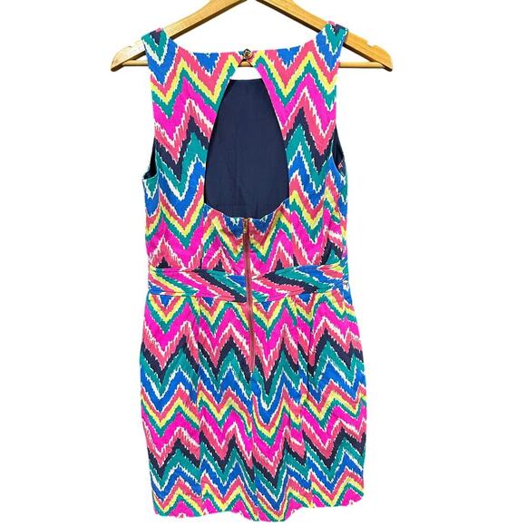Lilly Pulitzer Kirkland DressChevron Print Cut out back Size 6 colorful preppy - Picture 7 of 7